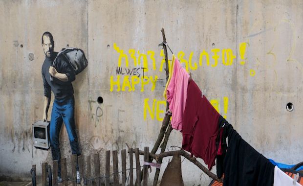 Banksy Uses Steve Jobs To Address Refugee Crisis In Syria