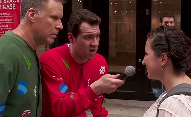 Will Ferrell, ‘Billy On The Street’ Throw Money At Pedestrians In Hilarious Christmas Segment