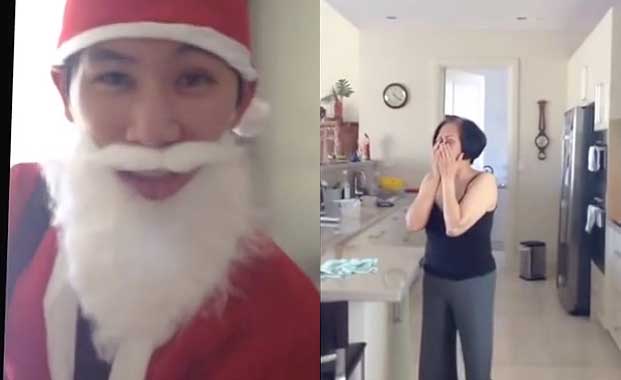 Son Surprises Mom for Christmas After Being Away for 4 Years