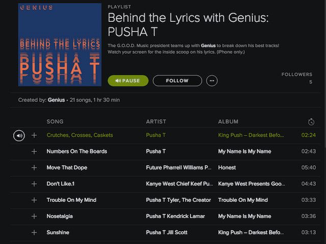 Spotify and Genius Join Together for “Behind the Lyrics”