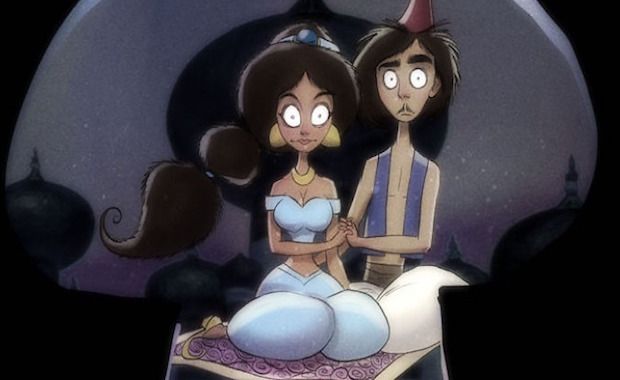 Artist Reimagines ‘Snow White,’ ‘Pinocchio,’ and Other Classic Disney Films in the Style of Tim Burton