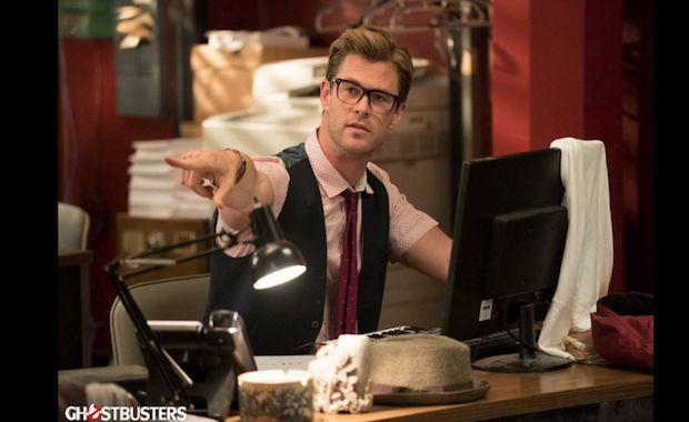 See Chris Hemsworth in his Nerdy Glory in New ‘Ghostbusters’ Pictures