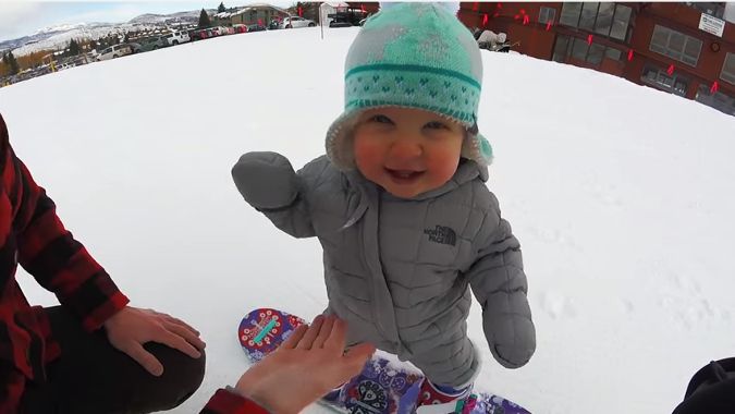 14-Month-Old Baby Is a Snowboard Prodigy