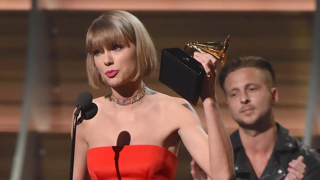 Taylor Swift Fires Back at Kanye West in Album of the Year Grammy Speech