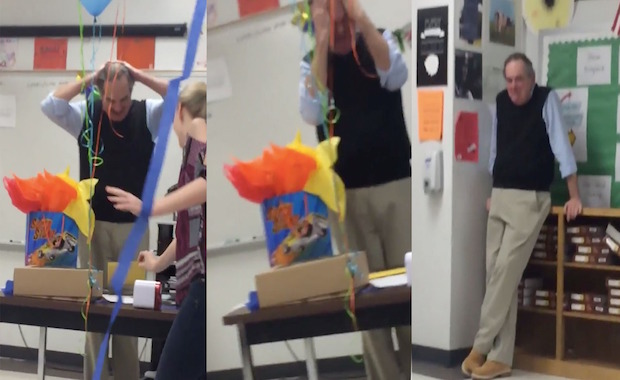 Teacher Brought to Tears When Students Surprise Him With Birthday Party ...
