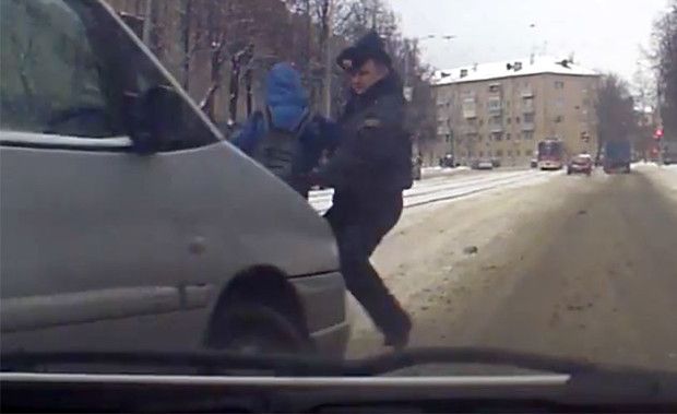 Hero Cop Shields Child From Being Struck by a Car