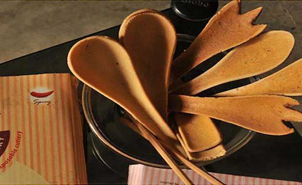 Edible Spoons Change the Game to Address Plastic Pollution Problem