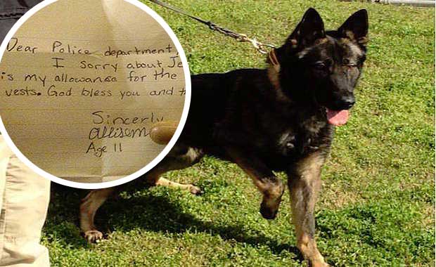 An 11-Year-Old Girl Donated Her Allowance to Raise Money for K-9 Bulletproof Vests