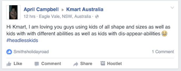 Source: Facebook KmartAustralia