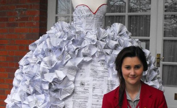 British Student Creates Wedding Dress Out of Divorce Papers