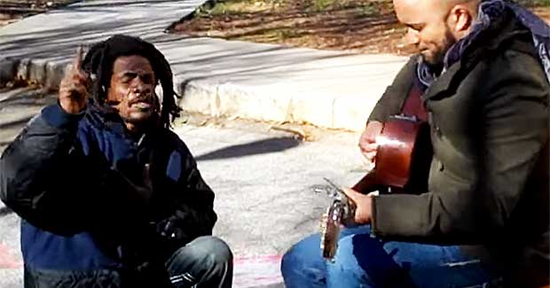 Homeless Man Wanders Into Music Video and the Results Are Magical