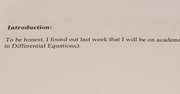 Student’s Unfinished Lab Report Is the Most Inspiring Thing You’ll Read All Day
