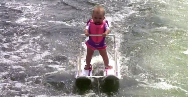 Watch This 6-Month-Old Baby Girl Break a Water Ski World Record