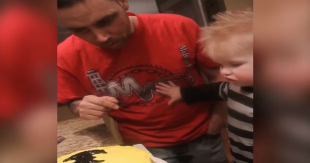 Little Boy Won’t Let Dad Near His Batman Cake