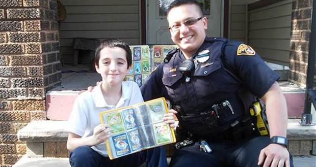 Cop Gives Boy Pokemon Cards After Collection Was Stolen