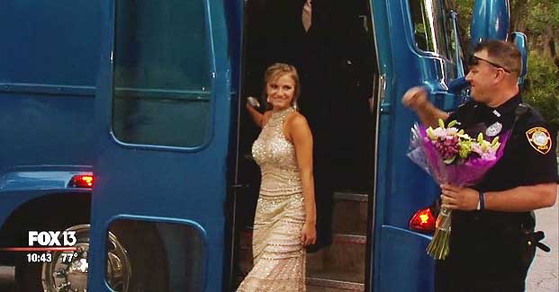 Police Unit Surprises Daughter of Fallen Cop at Her Prom Two Years Later