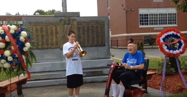 Boy Gives WWII Veteran a Personal Show After Memorial Day Parade Was Cancelled