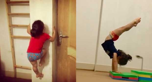 Two-Year-Old Ninja Baby Already a Gymnastics Expert