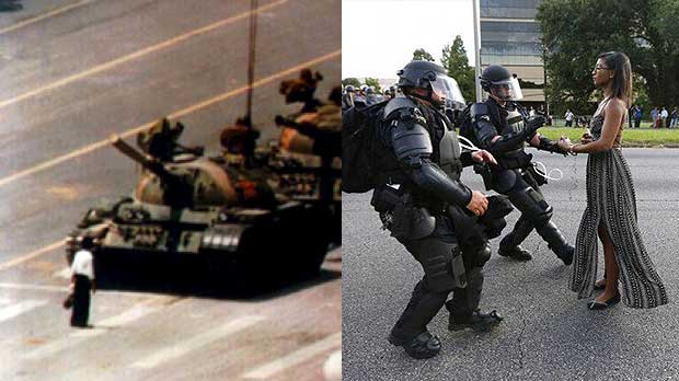 Unidentified Black Lives Matter Protester Compared to ‘Tank Man’ in Powerful Image