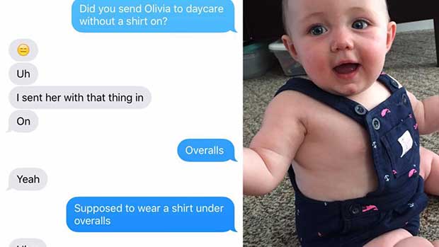 Dad Unknowingly Causes Baby Wardrobe Malfunction