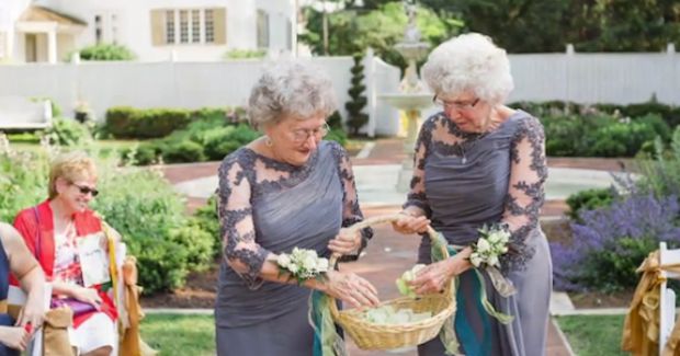 These Two Grandmothers Broke Tradition and Were the Flower Girls at Their Grandchildren’s Wedding