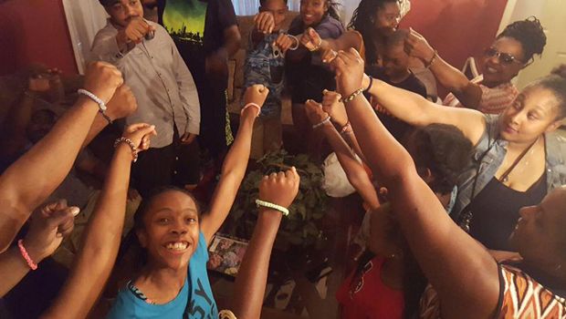 Nelson's family spreading the word. Source: BecuICare11/Facebook