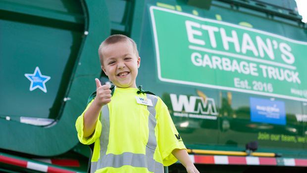 This Boy With Cystic Fibrosis Got His Wish: Becoming a Garbage Man for a Day