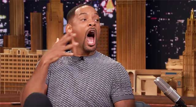 Watch Will Smith’s Hilarious Fan-Boy Reaction to Seeing Batmobile on ‘Suicide Squad’ Set