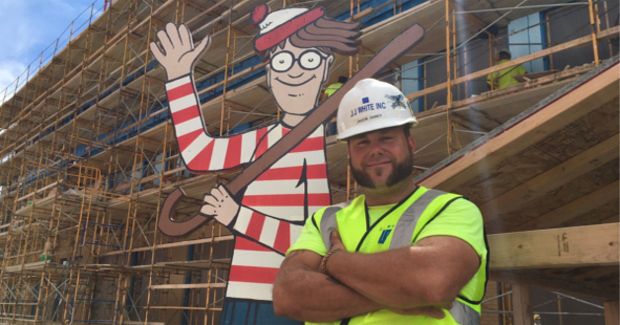 Construction Worker Plays Life-Sized Game of ‘Where’s Waldo’ With Kids in Hospital