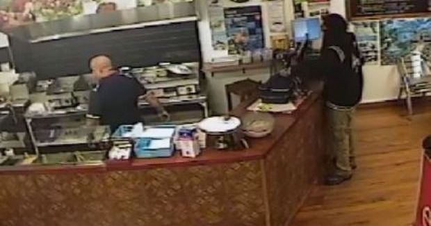 Shopkeeper Deals With Robber by Playing It Cool