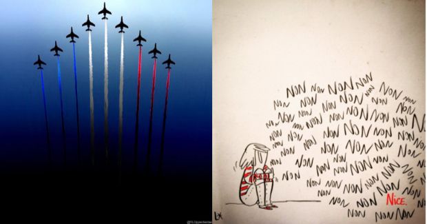 Tributes Pour in From Celebrities and Cartoonists After the Attacks in Nice