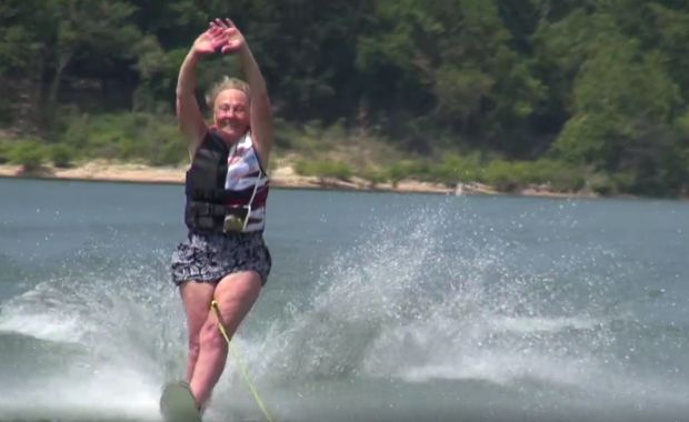 90-Year-Old Grandma Replaces Rocking Chair With Water Skis