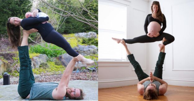 This Mom Continued Acroyoga During Her Pregnancy