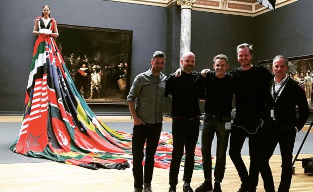 Designers Create Dress of Flags From Countries Where Homosexuality Is Banned for One Powerful Purpose