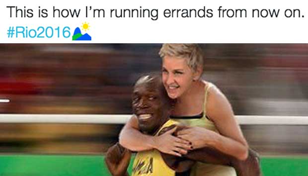 Ellen DeGeneres Denies Racism Claims After Usain Bolt Meme