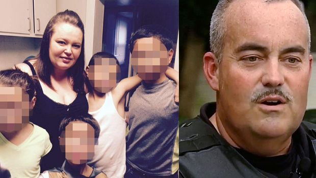 Tammy Bethel and sons; Officer Steve Dunham; Source: NY Daily News