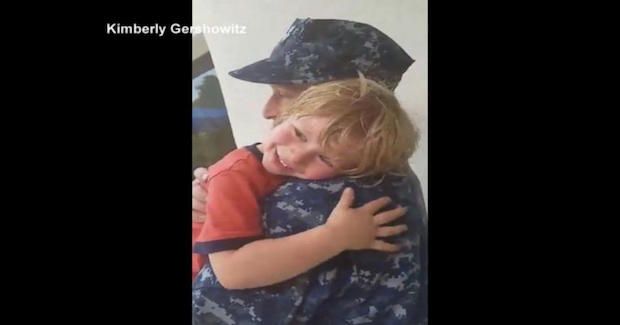Watch This Heartwarming Reunion Between a Father and Son When He Returns From Deployment