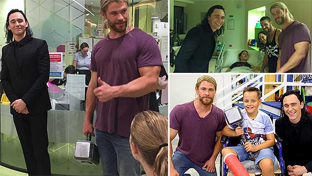 Chris Hemsworth, Tom Hiddleston Take Break From ‘Thor 3’ Filming to Visit Sick Kids in Australian Hospital