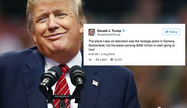 Donald Trump Made Up Story About Seeing Iran Plane Video, Campaign Admits