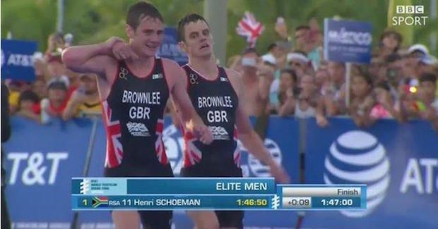 Athlete Sacrifices First Place in Order to Help Brother Cross the Finish Line During Triathlon