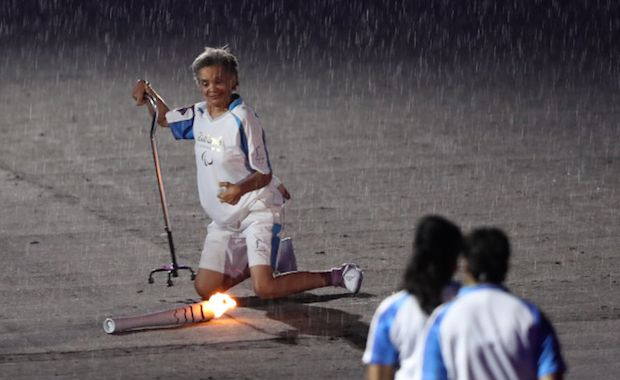 Paralympic Opening Ceremony Torchbearer Falls, Gets Right Back Up in Inspirational Moment