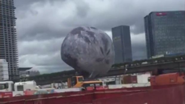 Giant Moon Balloon Goes on Rolling Rampage Through China Streets