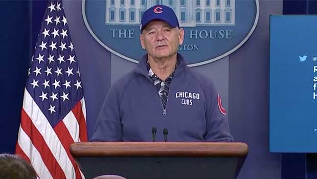 Baseball Fan Bill Murray Crashes White House Press Briefing Before Cubs Clinch World Series Bid