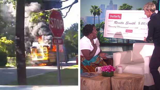 Ellen DeGeneres Surprises Woman Who Saved Kids From Burning Bus With Amazing Gift