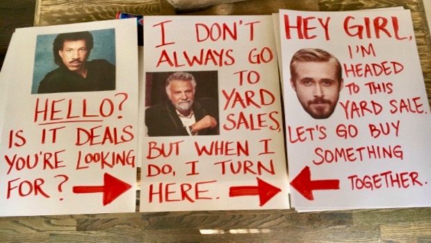 Woman’s Hilarious Yard Sale Signs Are Pure Perfection