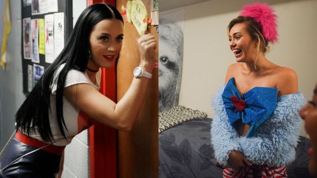 Miley Cyrus and Katy Perry Campaign for Hillary Clinton