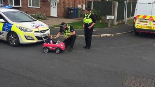 After Toddler Had a Couple ‘Bottles,’ Police Jokingly Pull Her Over for ‘Suspicious Driving’