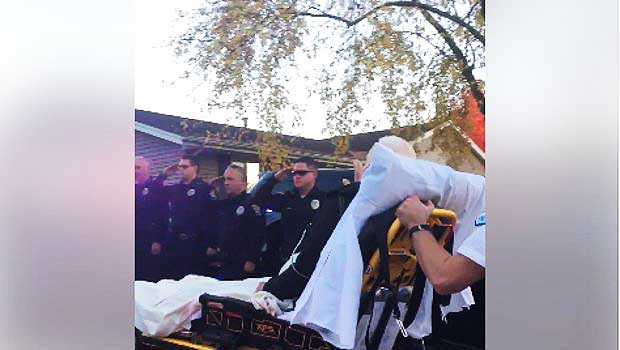 Elderly Police Retiree Battling Cancer Gets Amazing Send-Off From the Force in His Final Days