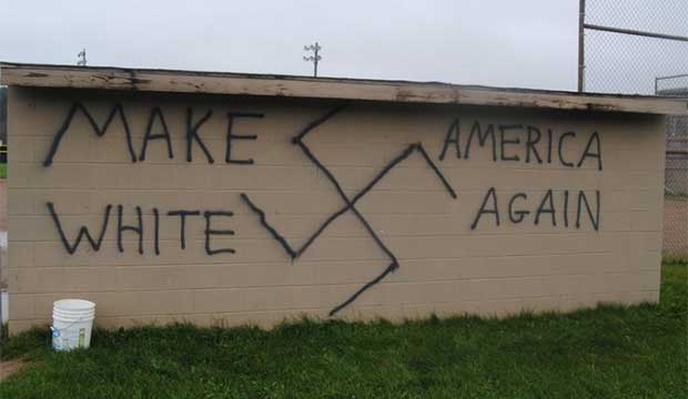 Day After Election, White Supremacy Graffiti Pops Up on New York Dugout
