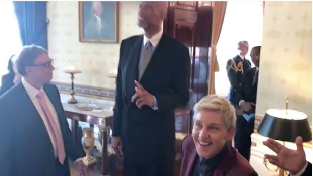 Ellen DeGeneres Involves Medal of Freedom Honorees in Mannequin Challenge